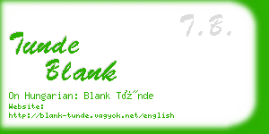 tunde blank business card